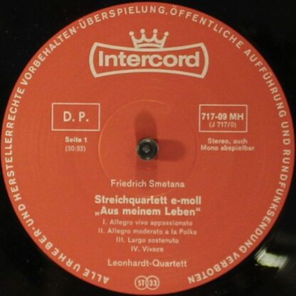 Intercord 717-09MH (J 717/0) - Smetana Debussy Streichquartette - Image 3