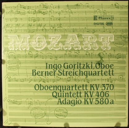 Claves D 8406 - Oboenquartett KV 575, Quintett KV 406, Adagio KV
