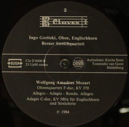 Claves D 8406 - Oboenquartett KV 575, Quintett KV 406, Adagio KV - Image 8