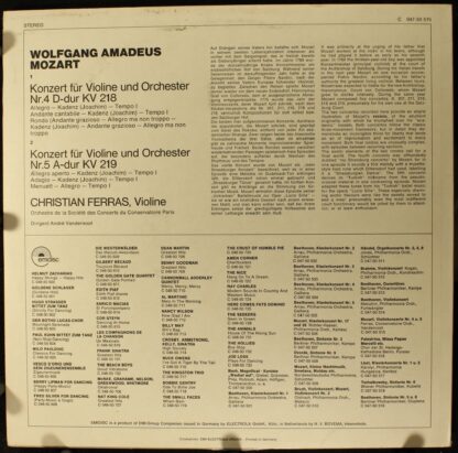 Emidisc (2) C 04750515 - Vioolconcerten Nrs 4 & 5 - Image 2