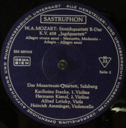 Sastruphon SM 007 005 - Kaiserquartett • Jagdquartett - Image 4
