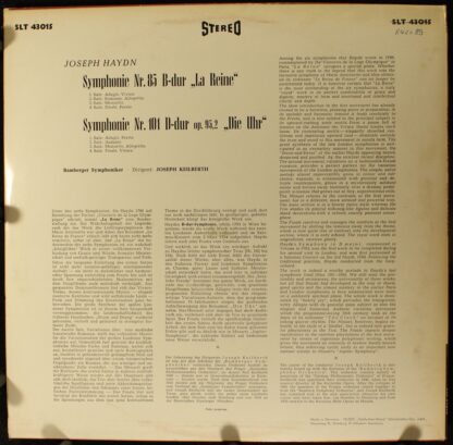 Telefunken LT 43 015 - Symphonie Nr. 85  B-dur "La Reine" Sympho - Image 2
