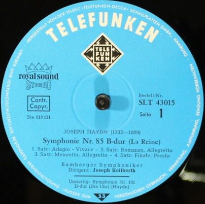 Telefunken LT 43 015 - Symphonie Nr. 85  B-dur "La Reine" Sympho - Image 3