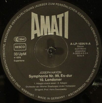 Amati A LP 1034 / 1-5 - Messe Nr.12 B-dur; Symphonien; Konzerte - Image 3
