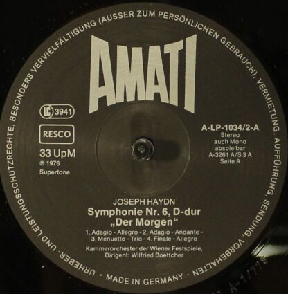 Amati A LP 1034 / 1-5 - Messe Nr.12 B-dur; Symphonien; Konzerte - Image 9