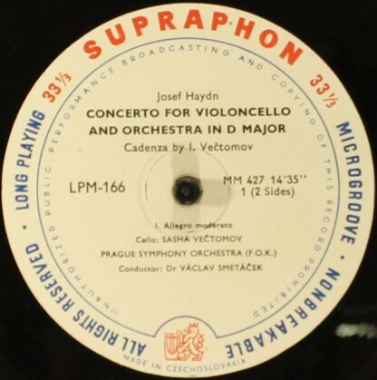 Supraphon LPM - 166 - Concerto For Violoncello And Orchestra In - Image 4