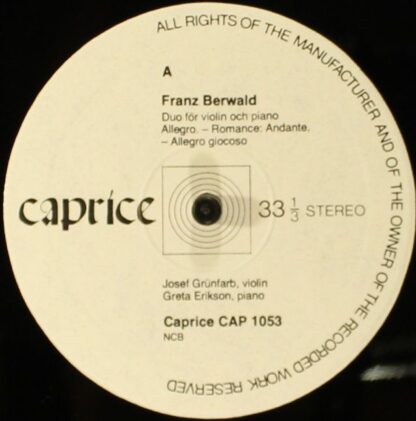 CAPRICE CAP 1053 - Franz Berwald - Carl Nielsen - Image 5