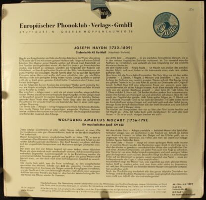 Opera 1059 - Sinfonie Nr.45 Fis-Moll Abschieds-Sinfonie / Ein Mu - Image 2