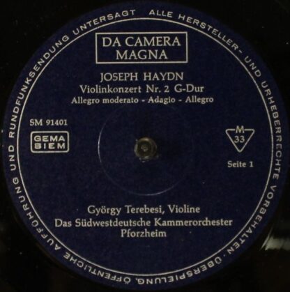 Da Camera Magna SM 91 401 - Violinkonzert Nr. 2 G-Dur / Orgelkon - Image 3