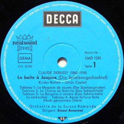 DECCA SMD 1281 - La Boîte À Joujoux / La Péri - Image 3