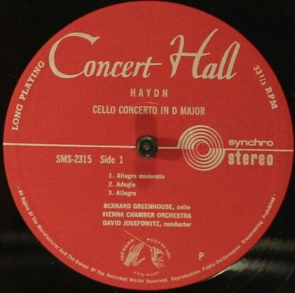 Concert Hall SMS-2315 - Cellokonzert In B-dur / Cellokonzert In - Image 3