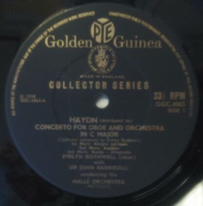 Pye Golden Guinea Records GGC 4065 - Oboe Concerti, Corelli Perg - Image 3