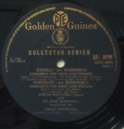 Pye Golden Guinea Records GGC 4065 - Oboe Concerti, Corelli Perg - Image 4