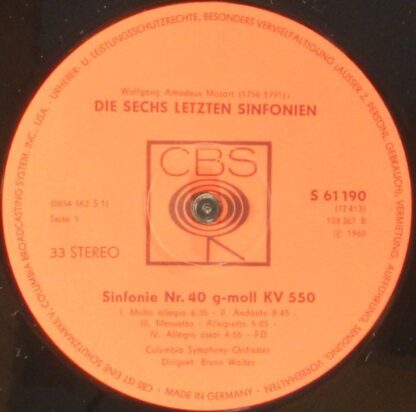 CBS S 77413 - Die Sechs Letzten Sinfonien Nr. 35 "Haffner" - Nr. - Image 7