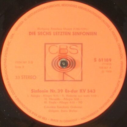 CBS S 77413 - Die Sechs Letzten Sinfonien Nr. 35 "Haffner" - Nr. - Image 12