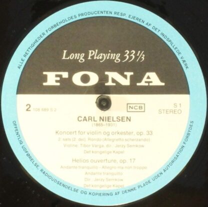 FONA S 1 - Koncert For Violin Og Orkester, Op. 33 / Helios, Ouve - Image 4