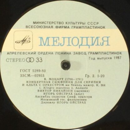CМ02953-54 - Concert Symphony For Violin, Viola And Orchestra. - Image 4