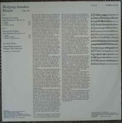Eterna 8 27 310 - Violinkonzert G-Dur KV 216 / Violinkonzert D-D - Image 3