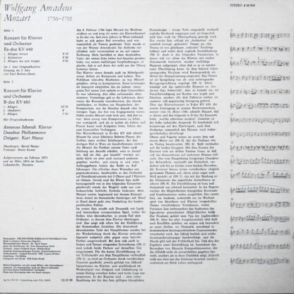 Eterna 8 26 830 - Klavierkonzert Es-dur KV 449 / Klavierkonzert - Image 2