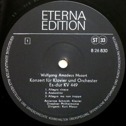 Eterna 8 26 830 - Klavierkonzert Es-dur KV 449 / Klavierkonzert - Image 3