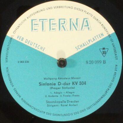 Eterna 8 20 099 - Prager Sinfonie D-Dur KV 504 ( Ohne Menuett ) - Image 3