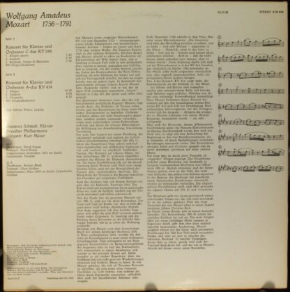 Eterna 8 26 905 - Klavierkonzert C-dur KV 246 / Klavierkonzert A - Image 2