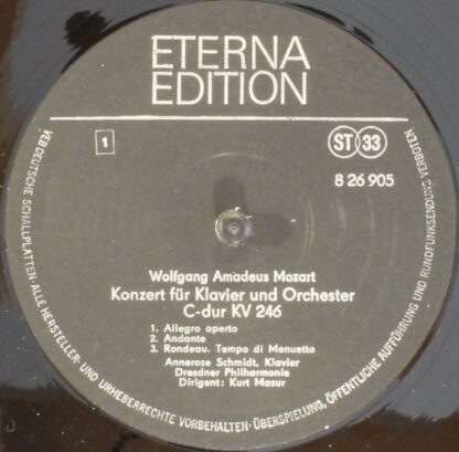 Eterna 8 26 905 - Klavierkonzert C-dur KV 246 / Klavierkonzert A - Image 4
