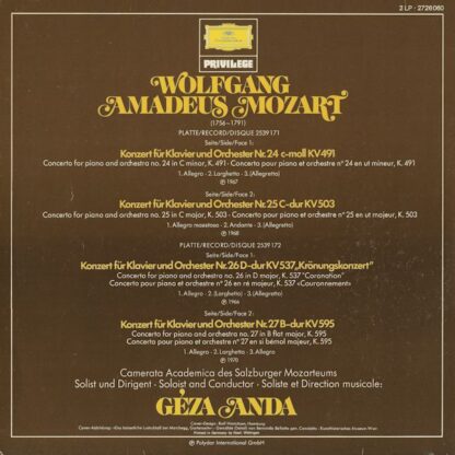 Deutsche Grammophon 2726 060 - Die Vier Letzten Klavierkonzerte - Image 2