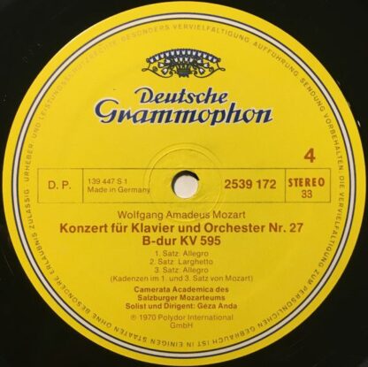 Deutsche Grammophon 2726 060 - Die Vier Letzten Klavierkonzerte - Image 6