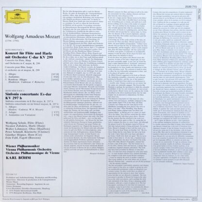 Deutsche Grammophon 2530 715 - Konzert Für Flöte Und Harfe KV 29 - Image 2