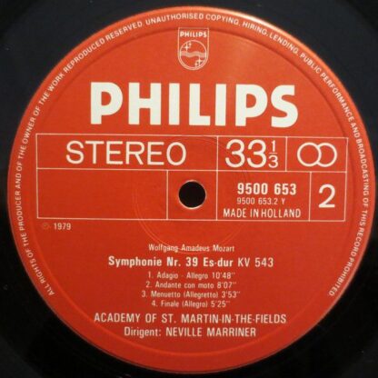 Philips 9500 653 - Symphonies 36 «Linz» & 39 - Image 4