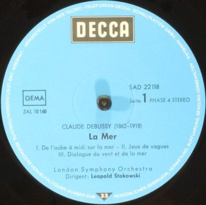 DECCA SAD 22 118 - La Mer / Daphnis Et Chloe, Suite Nr. 2 / Sylp - Image 3