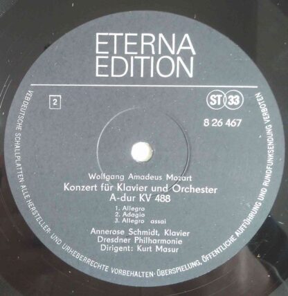 Eterna 8 26 467 - Klavierkonzert Es-dur Kv 482, Klavierkonzert A - Image 4