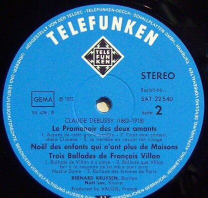 Telefunken SAT 22540 - Lieder. Songs. Melodies - Image 3