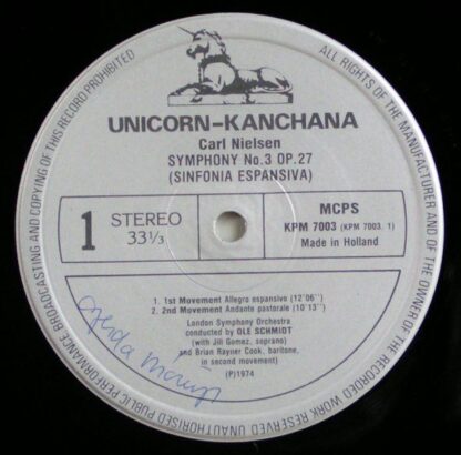 Unicorn-Kanchana KPM 7003 - Symphony No. 3 - Image 3