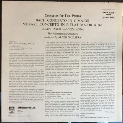 His Master's Voice SXLP 30175 - Concertos For Two Pianos - Image 2