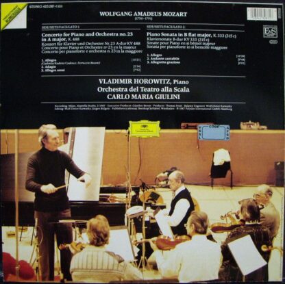Deutsche Grammophon 423 287-1 - Piano Concerto No. 23 K. 488 • P - Image 6