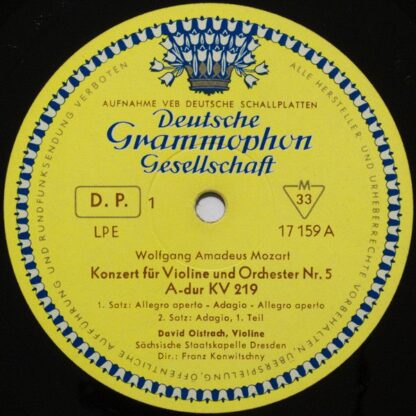 Deutsche Grammophon LPE 17 159 - Violinkonzert A-dur KV 219 - Image 3