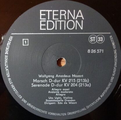 Eterna 8 26 571 - Serenade D-Dur KV 204 / Marsch D-Dur KV 215 - Image 3