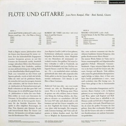 Harmonia Mundi HM 30 525 K - Flöte Und Gitarre - Image 2