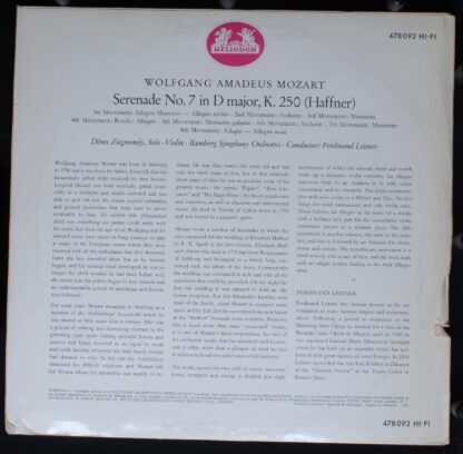 HELIODOR 478 092 - Serenade No.7 In D Major, K 250 (Haffner) - Image 2