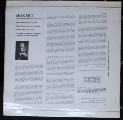 VOX (6) PL 10110 - Violin Concerto In D, K. 218 / Violin Concert - Image 2