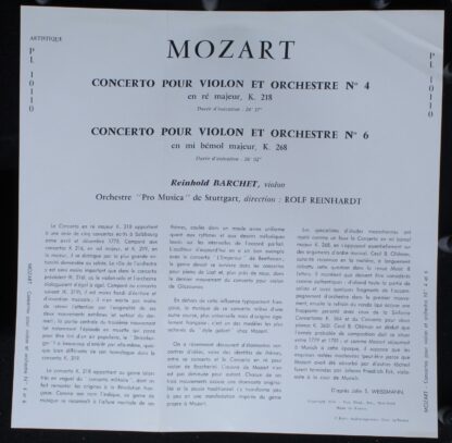 VOX (6) PL 10110 - Violin Concerto In D, K. 218 / Violin Concert - Image 3