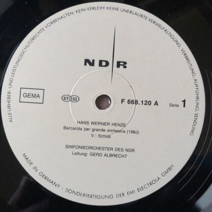 Norddeutscher Rundfunk F 668 120 - Barcarola - Trois Nocturnes - Image 3