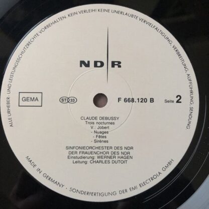 Norddeutscher Rundfunk F 668 120 - Barcarola - Trois Nocturnes - Image 4