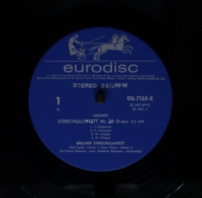 Eurodisc QQ-7169-K - Streichquartett Nr.20 D-Dur KV499 / Streich - Image 3