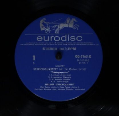 Eurodisc QQ-7165-K - Streichquartett Nr.14 G-Dur KV387 "Frühling - Image 3