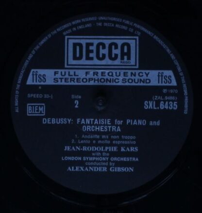 DECCA SXL 6435 - Piano Concerto In C Minor / Fantaisie For Piano - Image 4