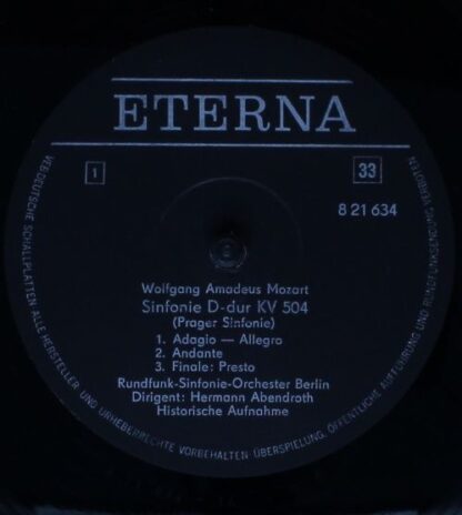 Eterna 8 21 634 - Sinfonie D-dur KV 504 (Prager Sinfonie) / Sinf - Image 3