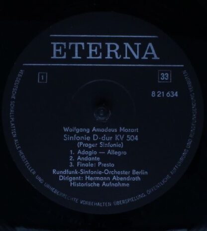 Eterna 8 21 634 - Sinfonie D-dur KV 504 (Prager Sinfonie) / Sinf - Image 3